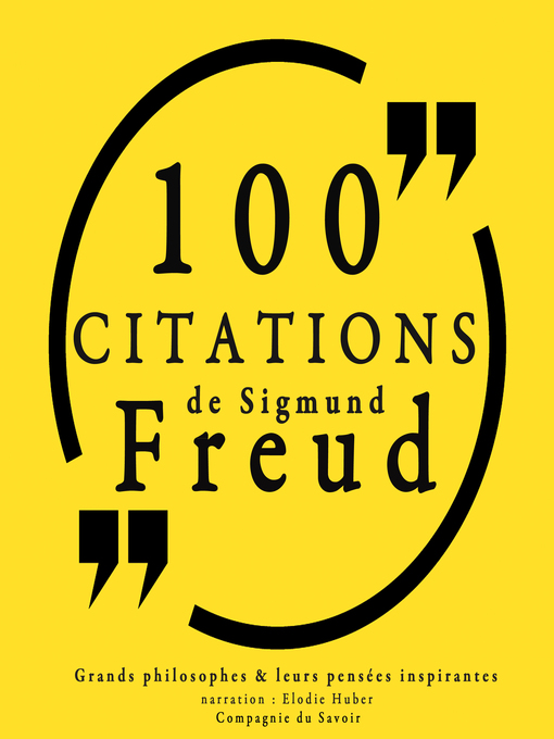 Title details for 100 citations de Sigmund Freud by Divers - Available